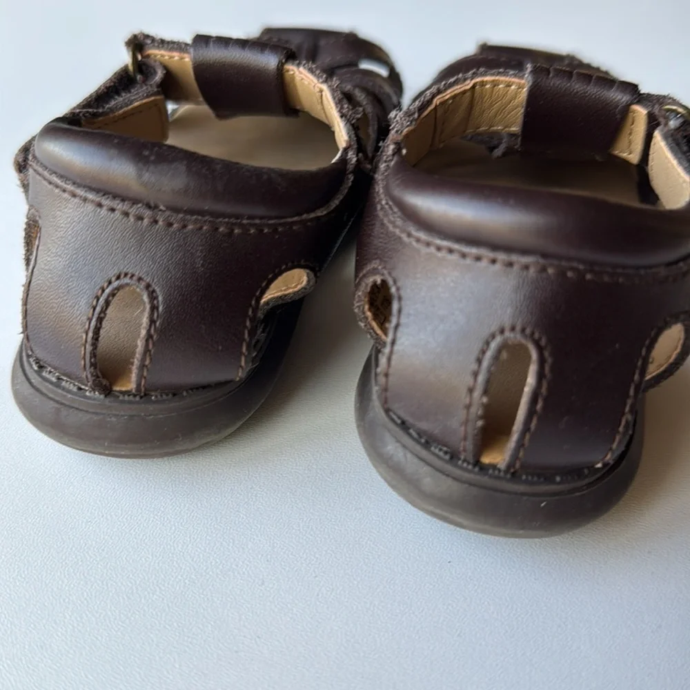 Scott David | Brown Leather Kids Sandals - Picture 4 of 5